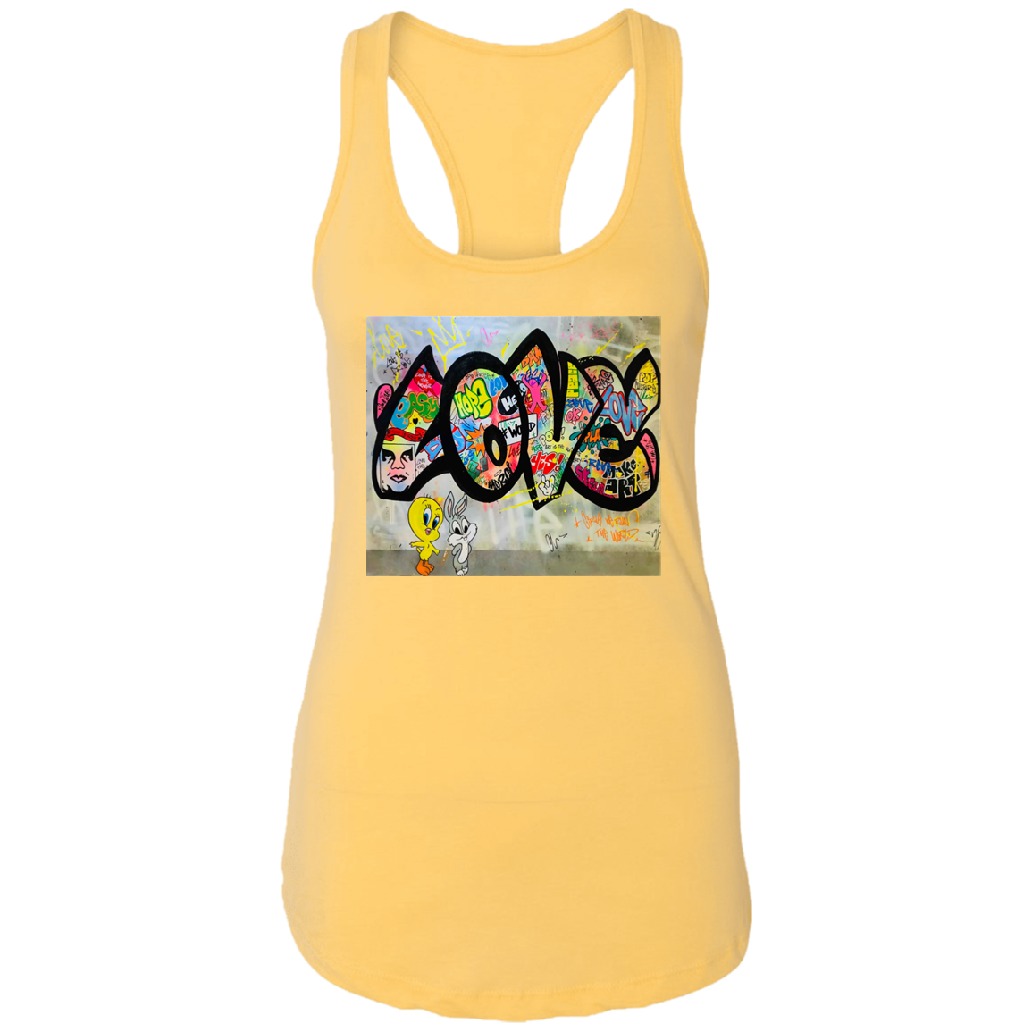 "LOVE" Ladies Ideal Racerback Tank