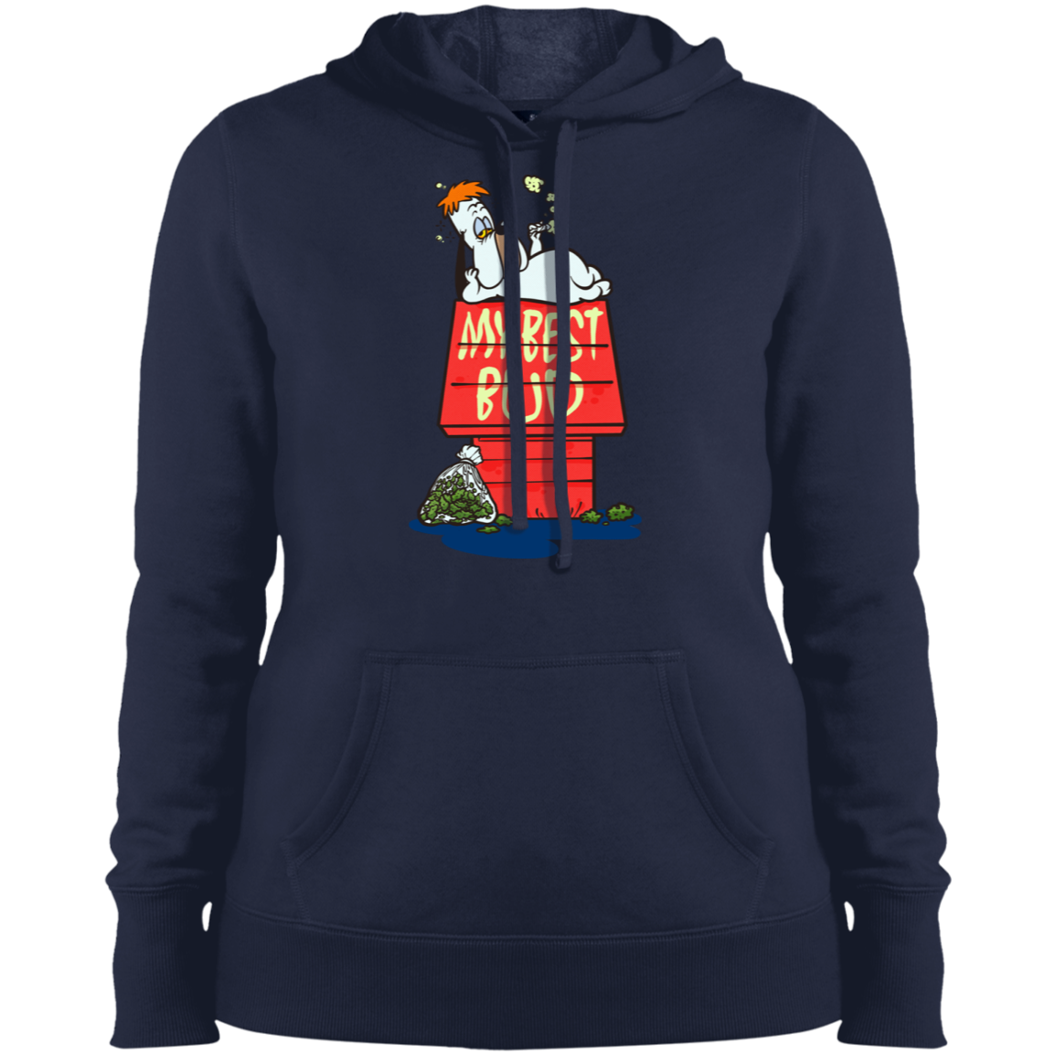 "MY BEST BUD" Ladies' Pullover Hooded Sweatshirt