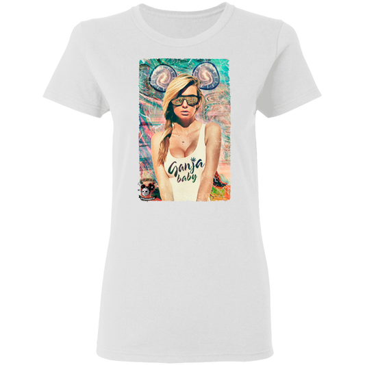 "GANJA BABY" Ladies' 5.3 oz. T-Shirt