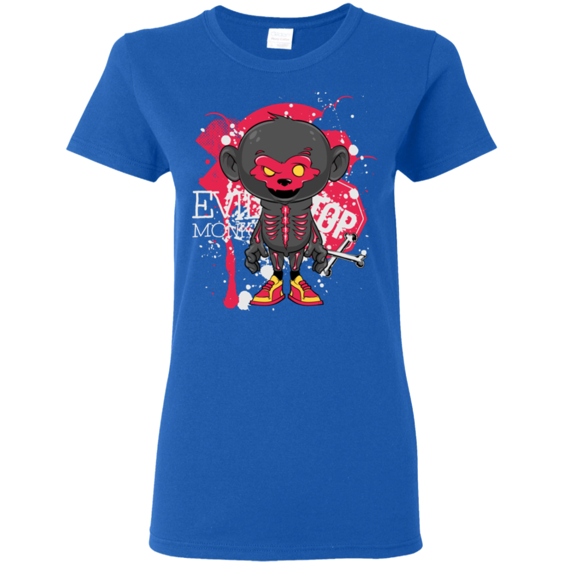 "EVIL MONKEY" Ladies' 5.3 oz. T-Shirt