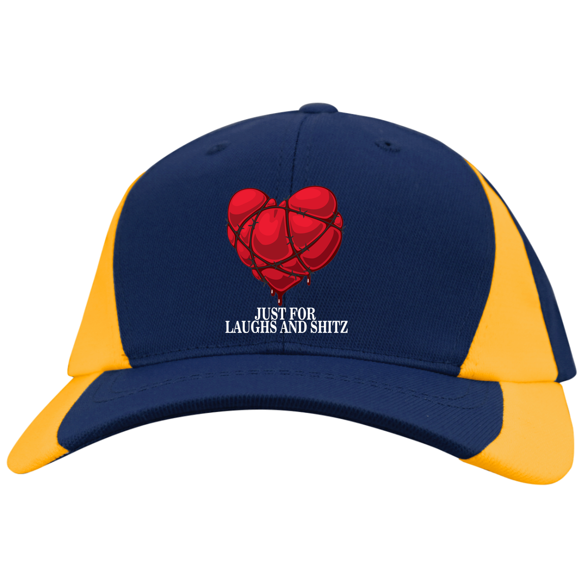 "MY BLOODY HEART" in white print Mid-Profile Colorblock Hat