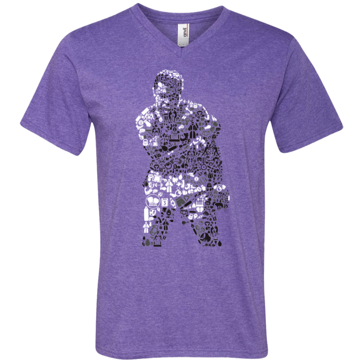 "ALI" Men's Printed V-Neck T-Shirt