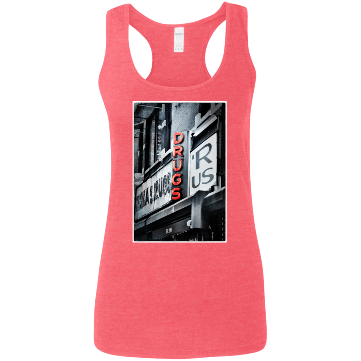 "DRUGS R US" Ladies' Softstyle Racerback Tank