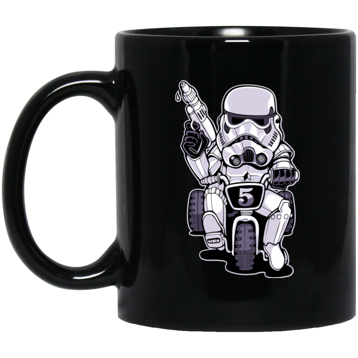 "TOOPER ON A BIKE" 11 oz. Black Mug