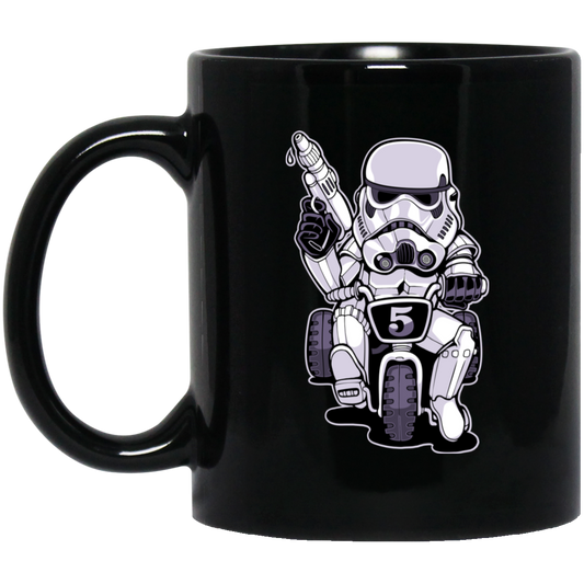 "TOOPER ON A BIKE" 11 oz. Black Mug