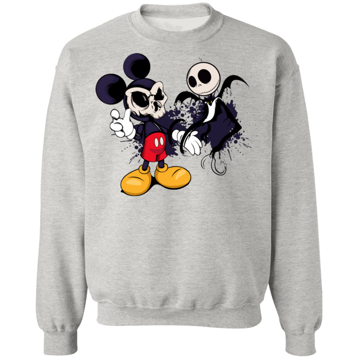 "NIGHTMARE MICKEY" Crewneck Pullover Sweatshirt  8 oz.