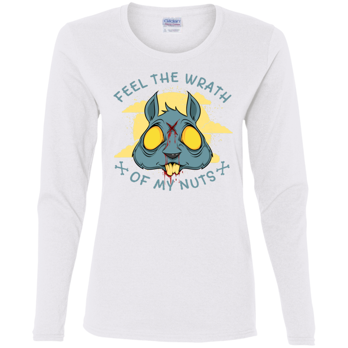 "FEEL THE WRATH" Ladies' Cotton LS T-Shirt