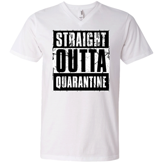 "QUARANTINE" Men's Printed V-Neck T-Shirt