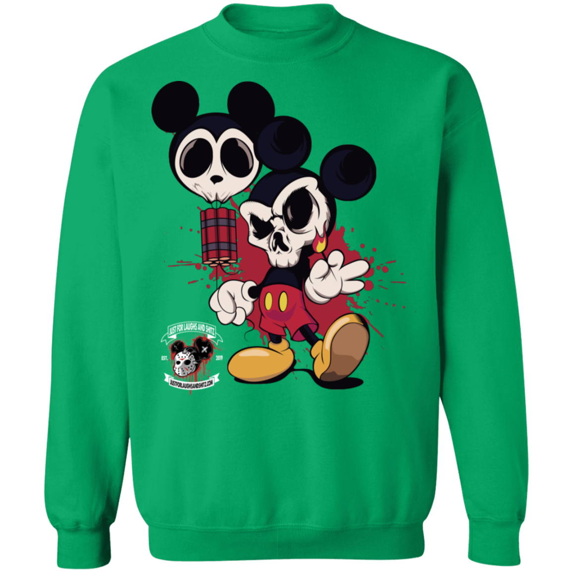 "MICKEY GO BOOM" Crewneck Pullover Sweatshirt  8 oz.