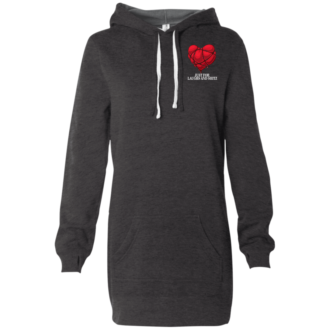 "MY BLOODY HEART" Women's Hooded Pullover Dress