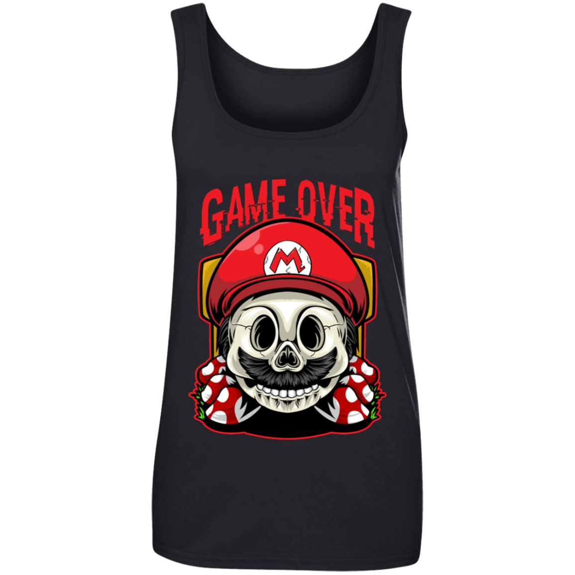 "GAME OVER" Ladies' 100% Ringspun Cotton Tank Top