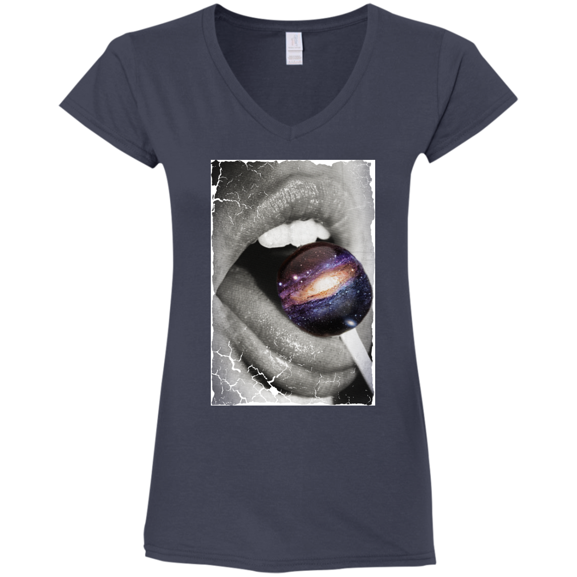 "GALACTIC TASTE" Ladies' Fitted Softstyle 4.5 oz V-Neck T-Shirt