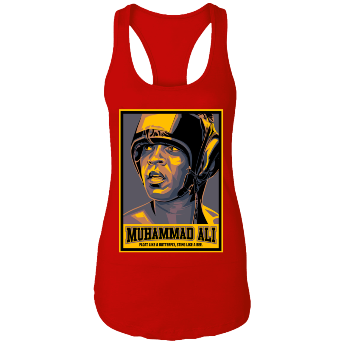 "FLOAT LIKE A BUTTERFLY" Ladies Ideal Racerback Tank