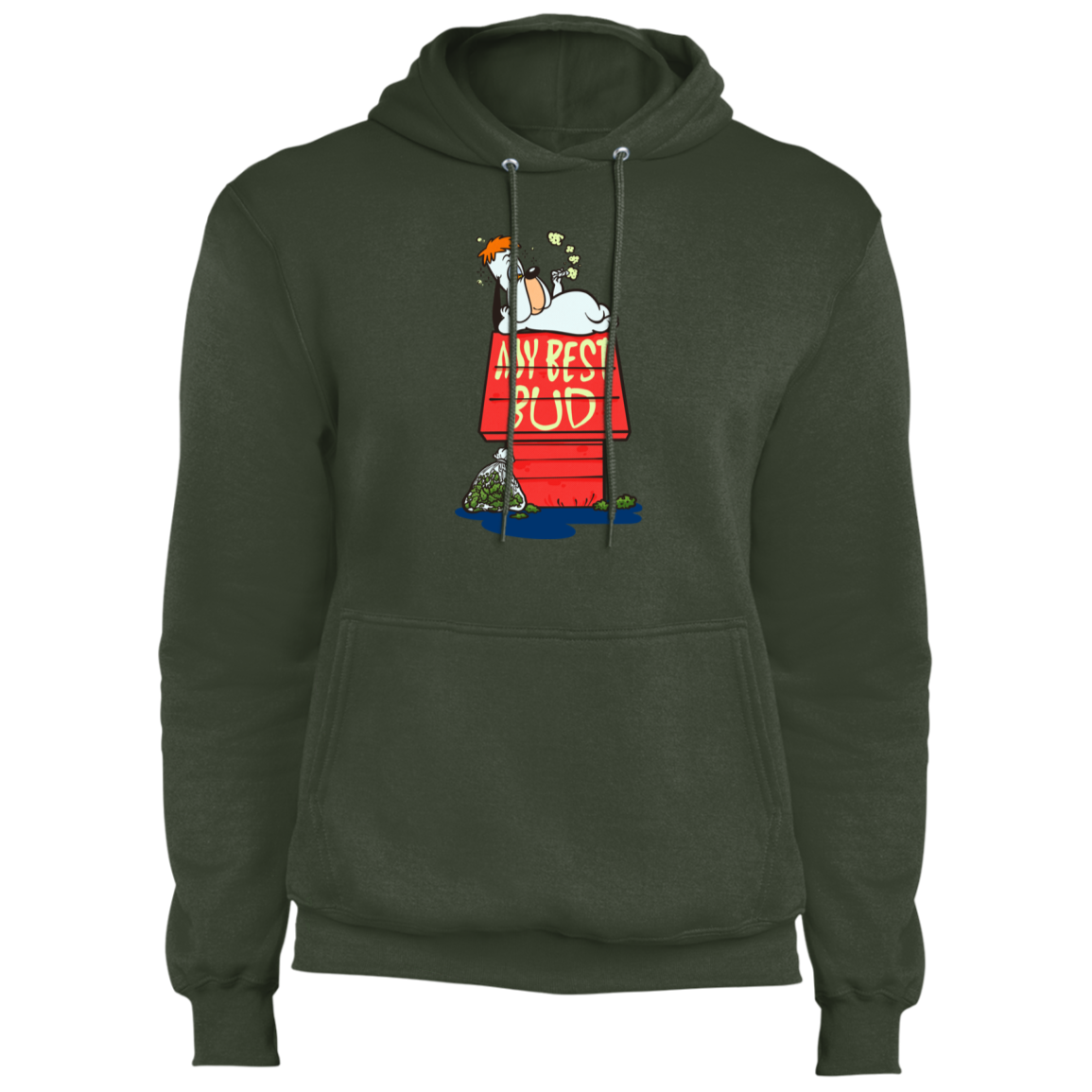 "MY BEST BUD' Fleece Pullover Hoodie