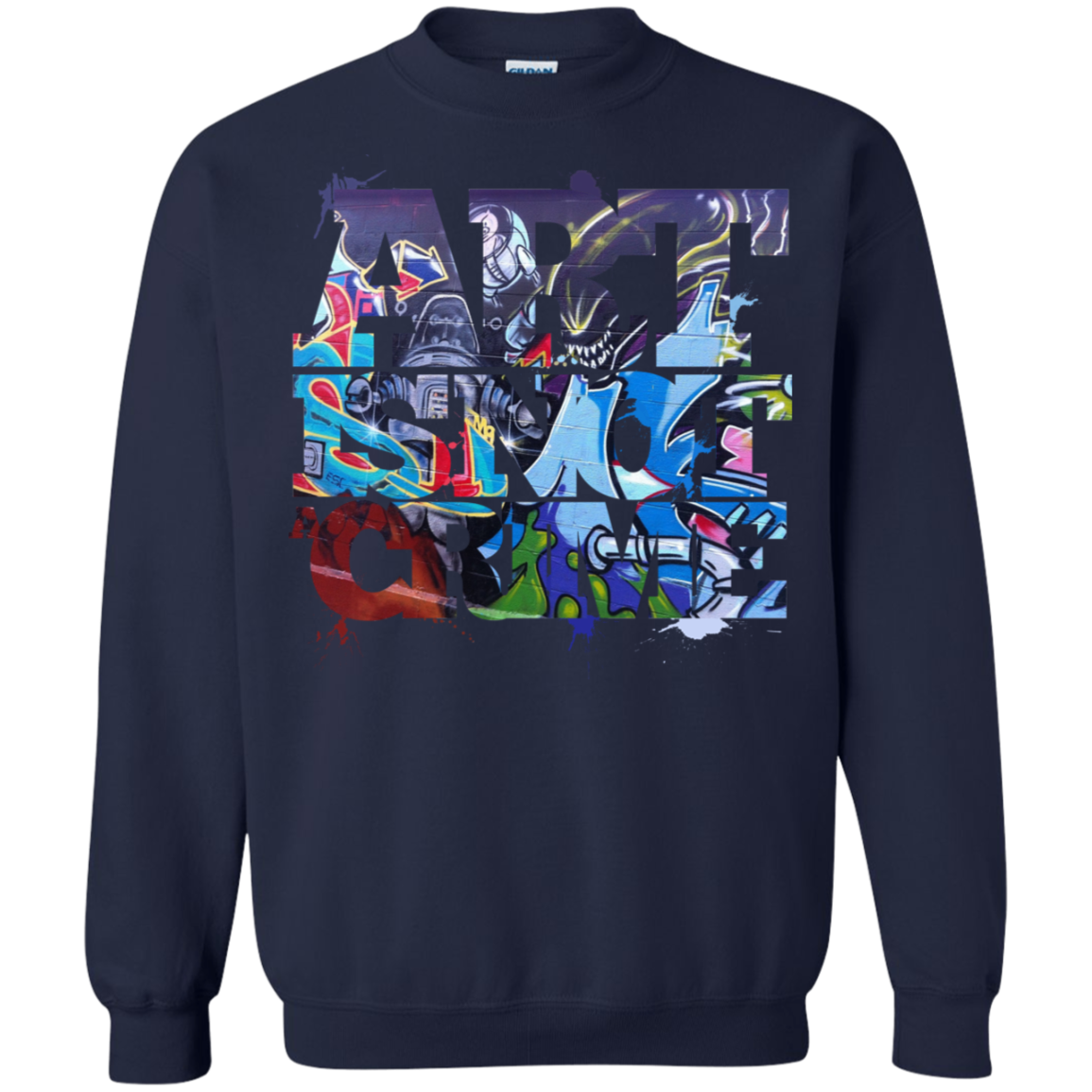 "NOT A CRIME" Crewneck Pullover Sweatshirt  8 oz.