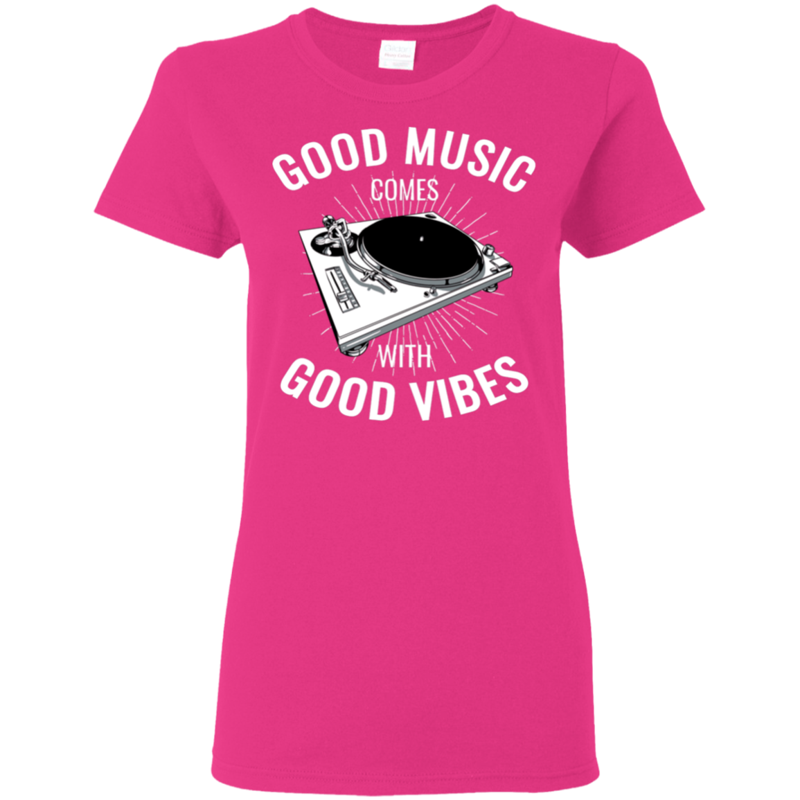 "GOOD VIBES" Ladies' 5.3 oz. T-Shirt