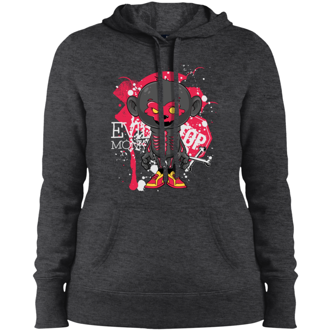 "EVIL MONKEY" Ladies' Pullover Hooded Sweatshirt