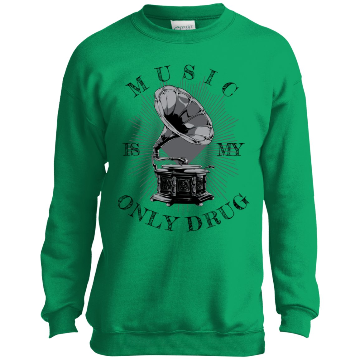 "MUSIC" Youth Crewneck Sweatshirt