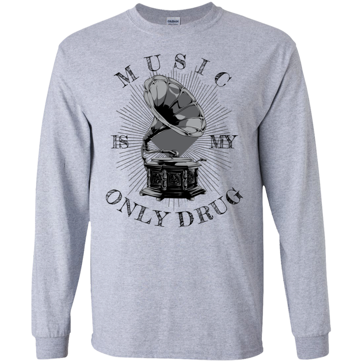 "MUSIC" LS Ultra Cotton T-Shirt