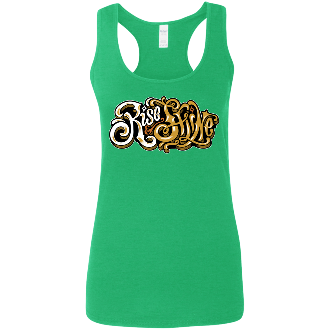 "RISE AND SHINE" Ladies' Softstyle Racerback Tank