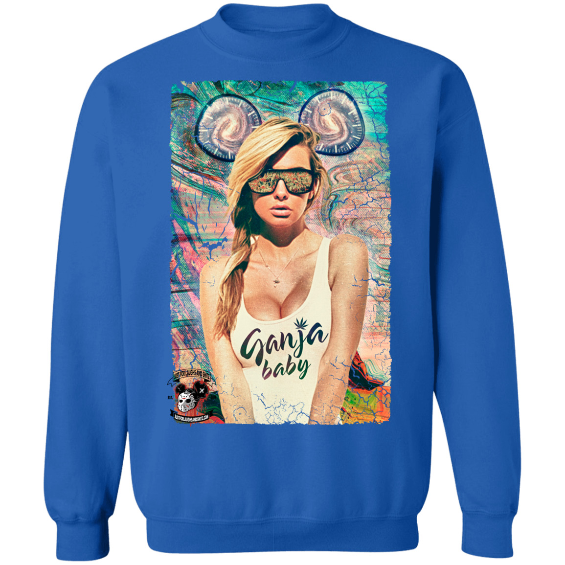 "GANJA BABY" Crewneck Pullover Sweatshirt  8 oz.