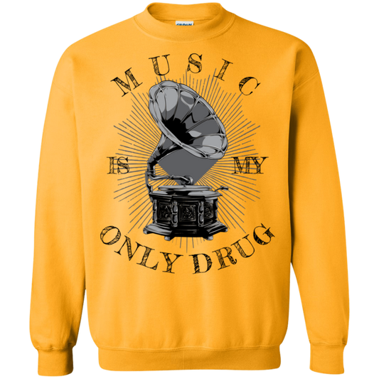 "MUSIC" Crewneck Pullover Sweatshirt  8 oz.