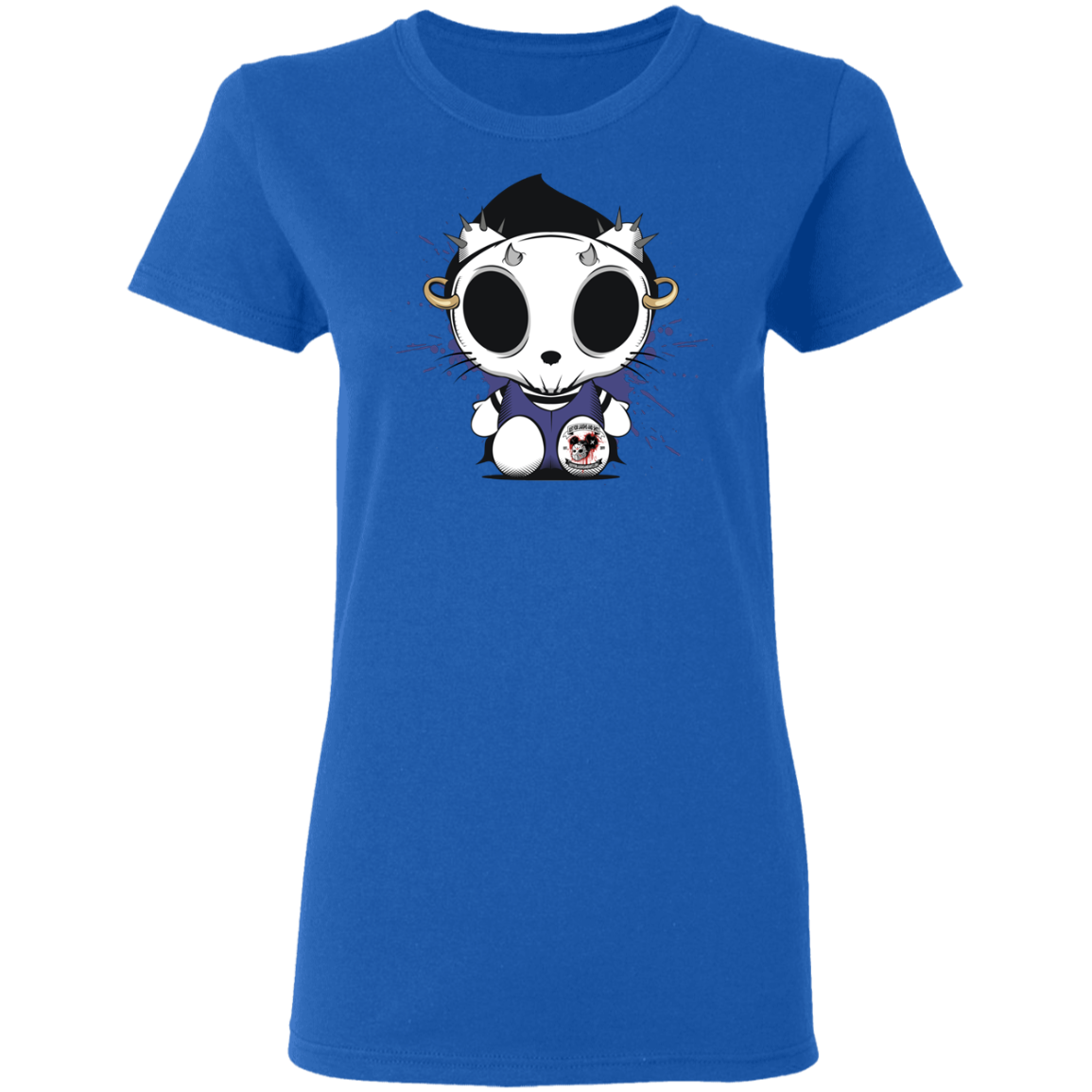 "KITTY SKULL" Ladies' 5.3 oz. T-Shirt