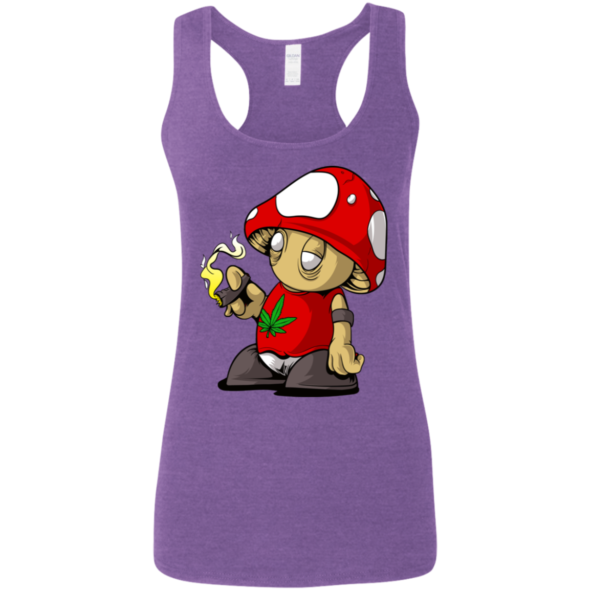 "MUSHROOM CLOUDS" Ladies' Softstyle Racerback Tank