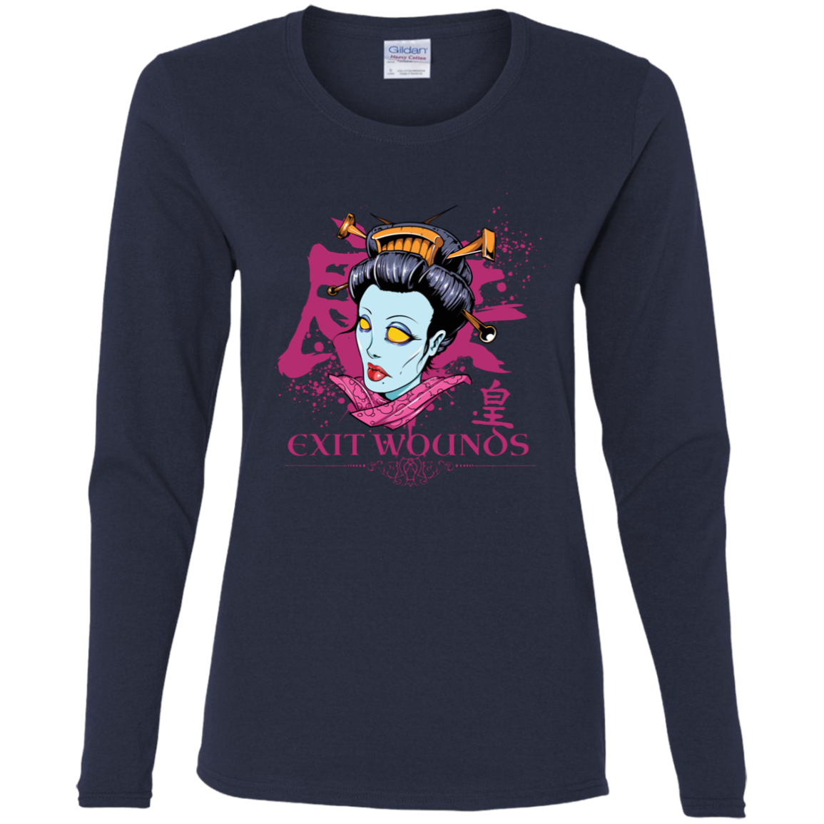 "EXIT WOUNDS" Ladies' Cotton LS T-Shirt