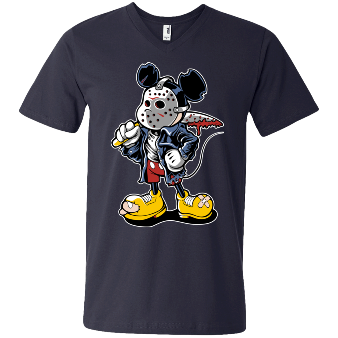 "MANIAC MICKY" Men's Printed V-Neck T-Shirt