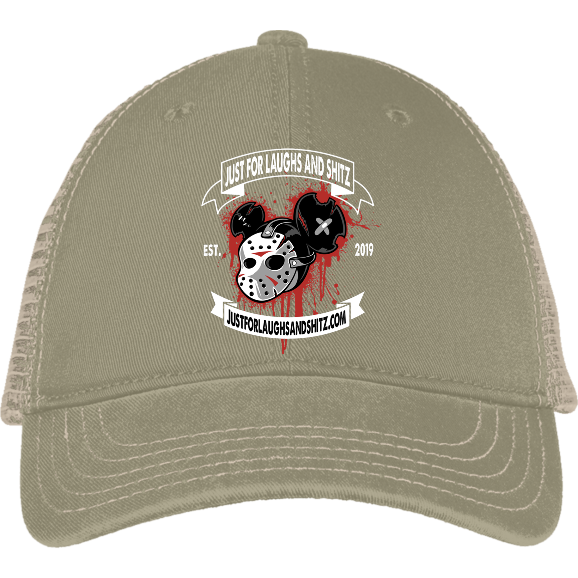 "MICKY MASK" with white banner Mesh Back Cap