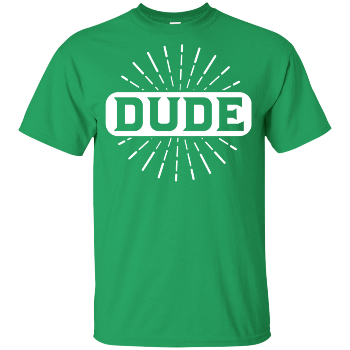 "DUDE" Youth Ultra Cotton T-Shirt in white print