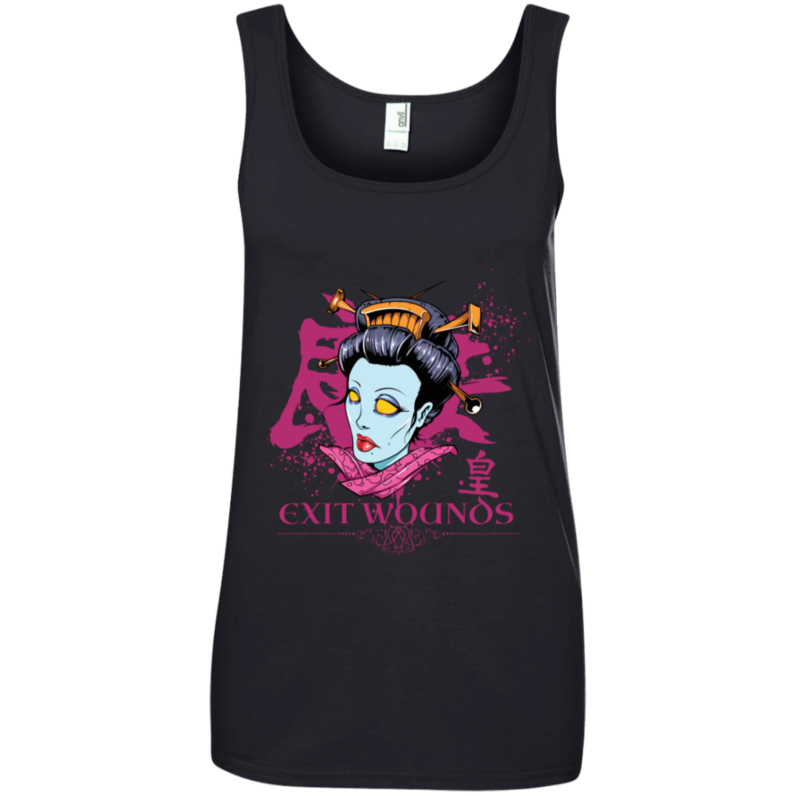 "EXIT WOUNDS" Ladies' 100% Ringspun Cotton Tank Top