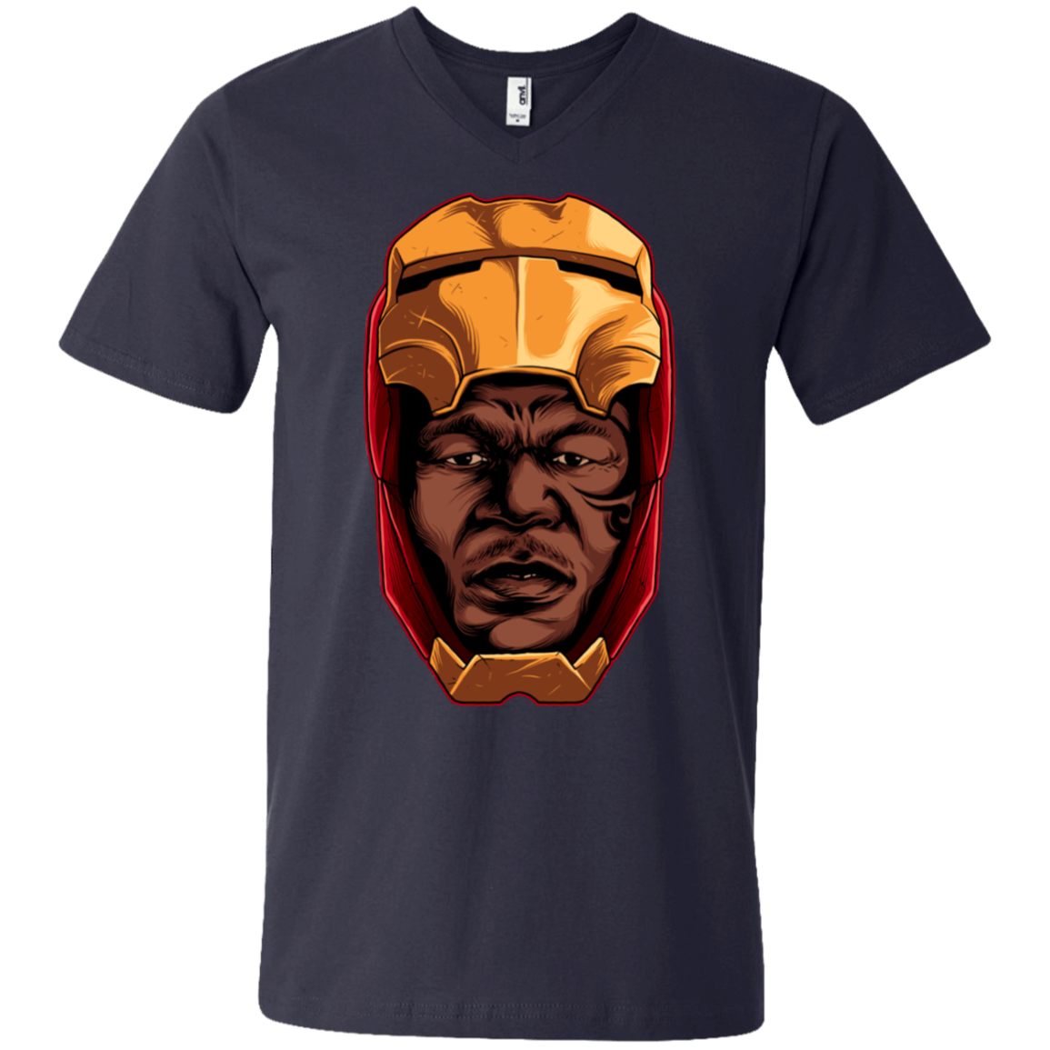 "THE REAL IRON" Men's Printed V-Neck T-Shirt