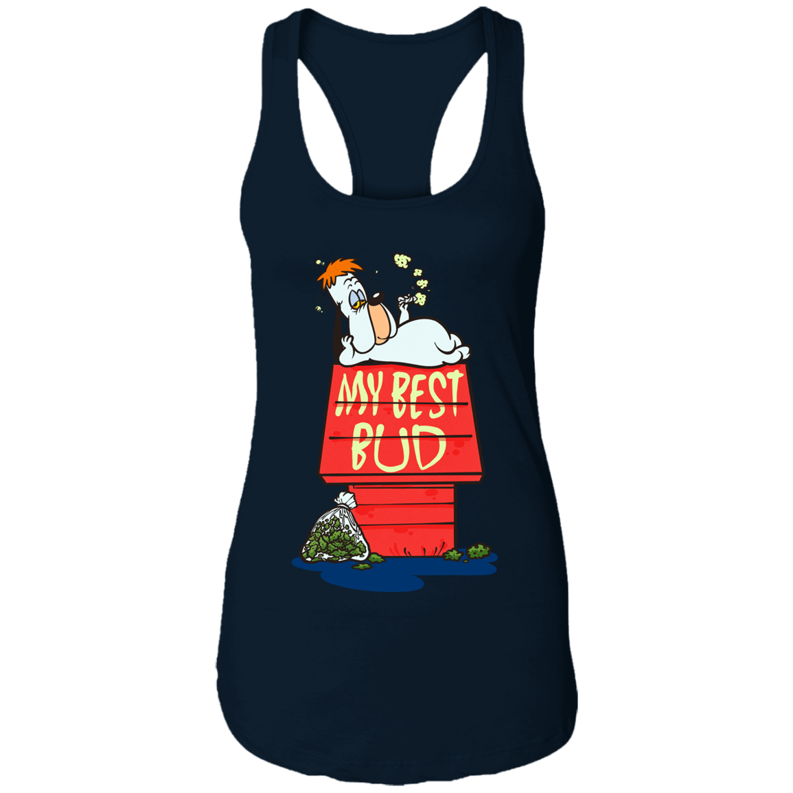 "MY BEST BUD" Ladies Ideal Racerback Tank