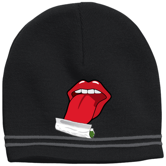 "ROLLING JOINT" Colorblock beanie