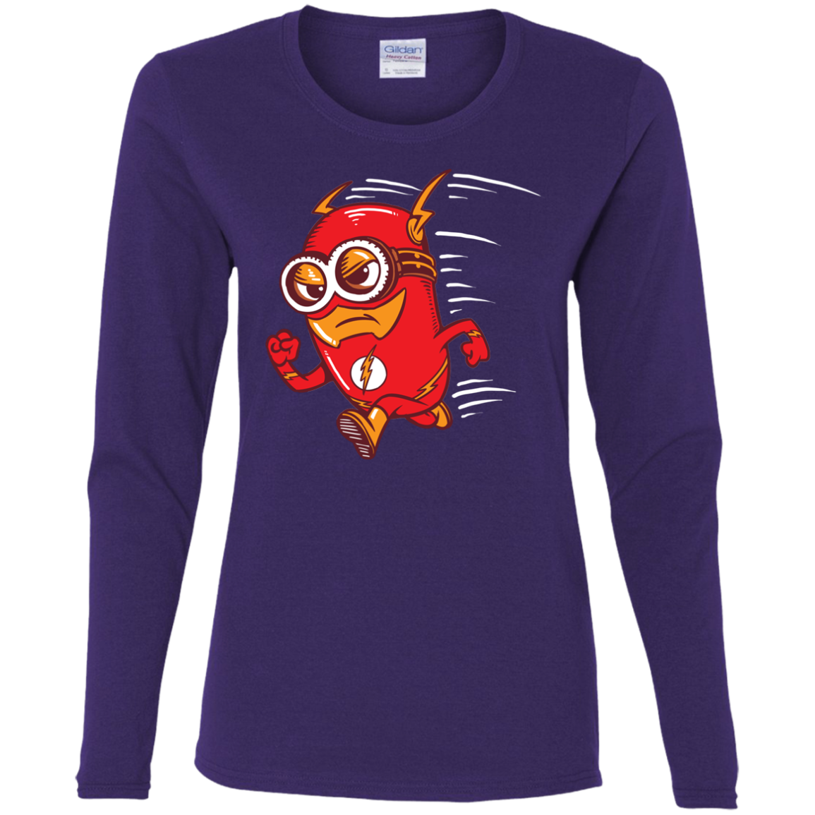 "FLASH MINION" Ladies' Cotton LS T-Shirt