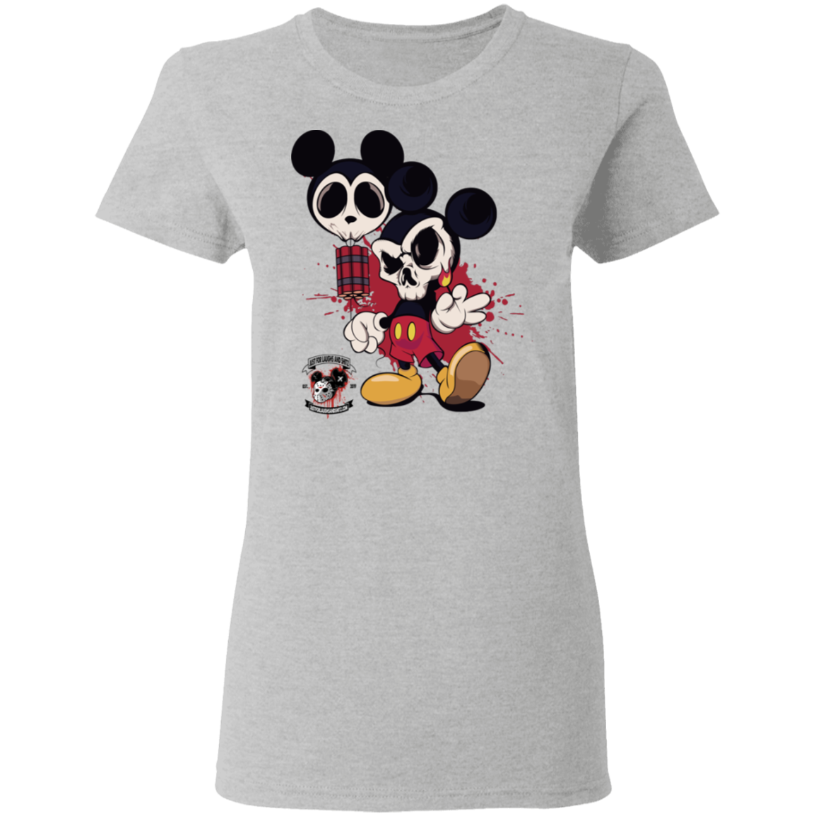 "MICKEY GO BOOM" Ladies' 5.3 oz. T-Shirt