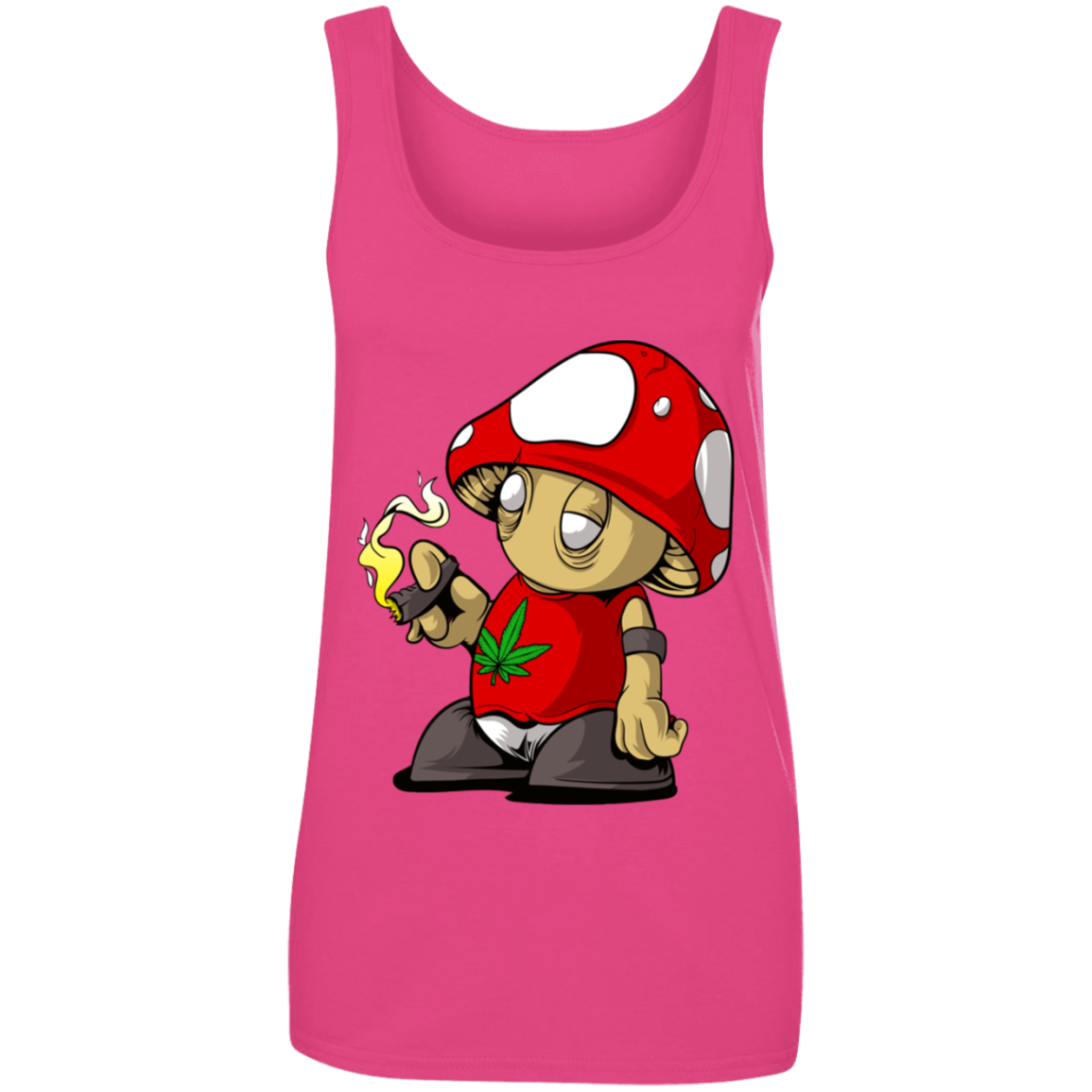 "MUSHROOM CLOUDS" Ladies' 100% Ringspun Cotton Tank Top