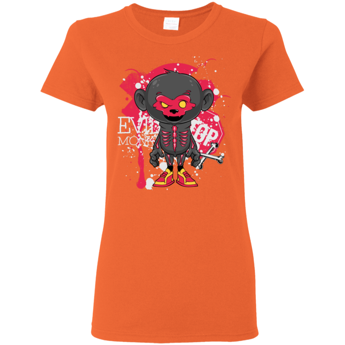 "EVIL MONKEY" Ladies' 5.3 oz. T-Shirt