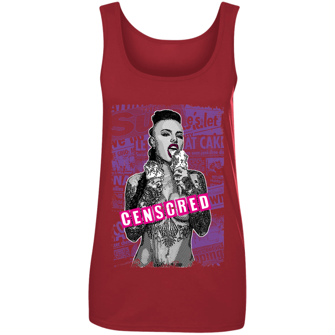 "CENSORED" Ladies' 100% Ringspun Cotton Tank Top