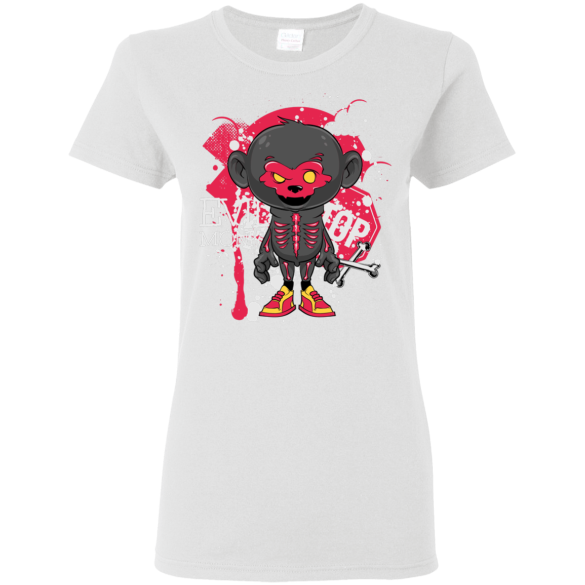 "EVIL MONKEY" Ladies' 5.3 oz. T-Shirt