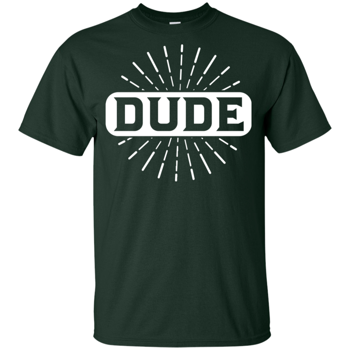 "DUDE" Youth Ultra Cotton T-Shirt in white print