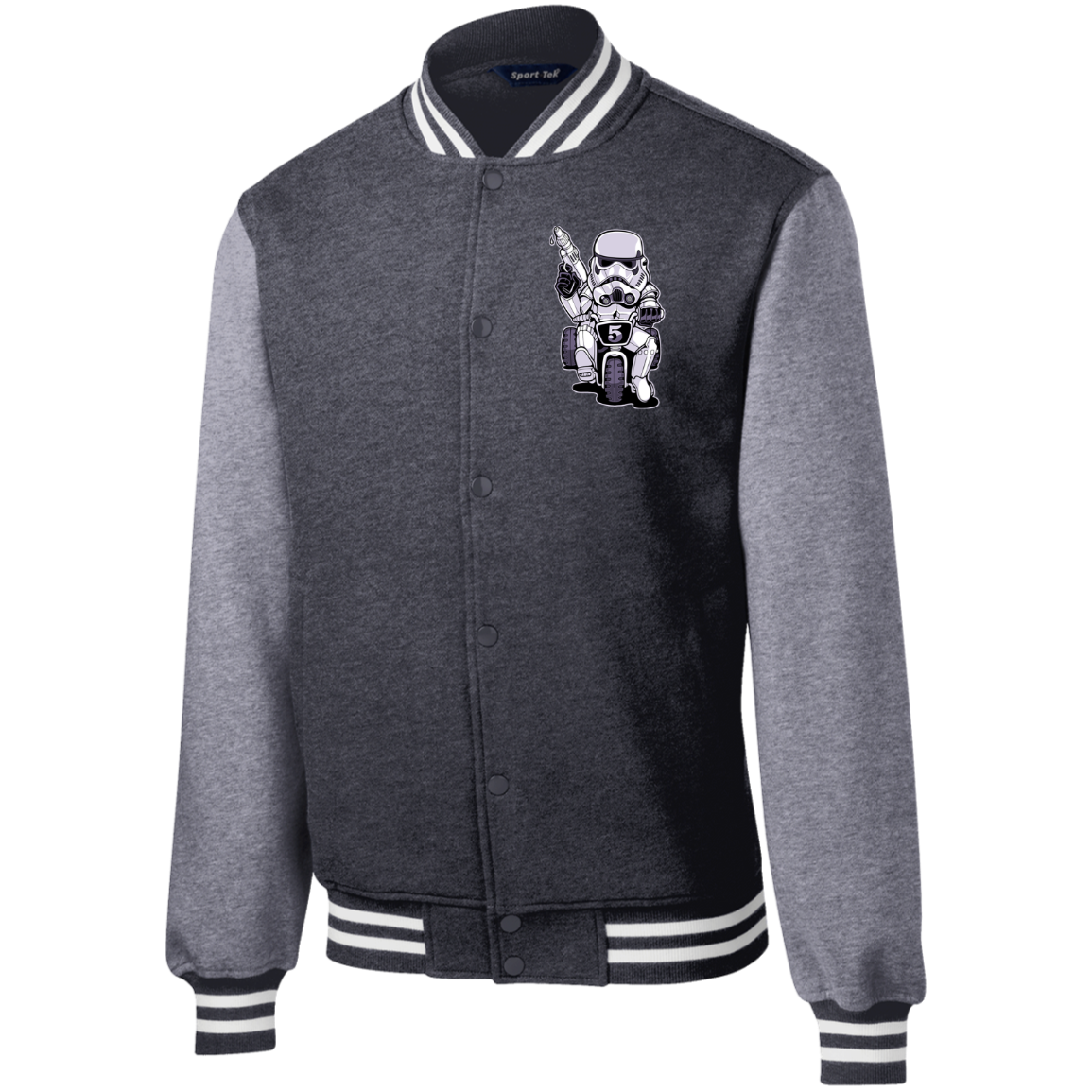 "Tooper on a bike" Mens Fleece Letterman Jacket