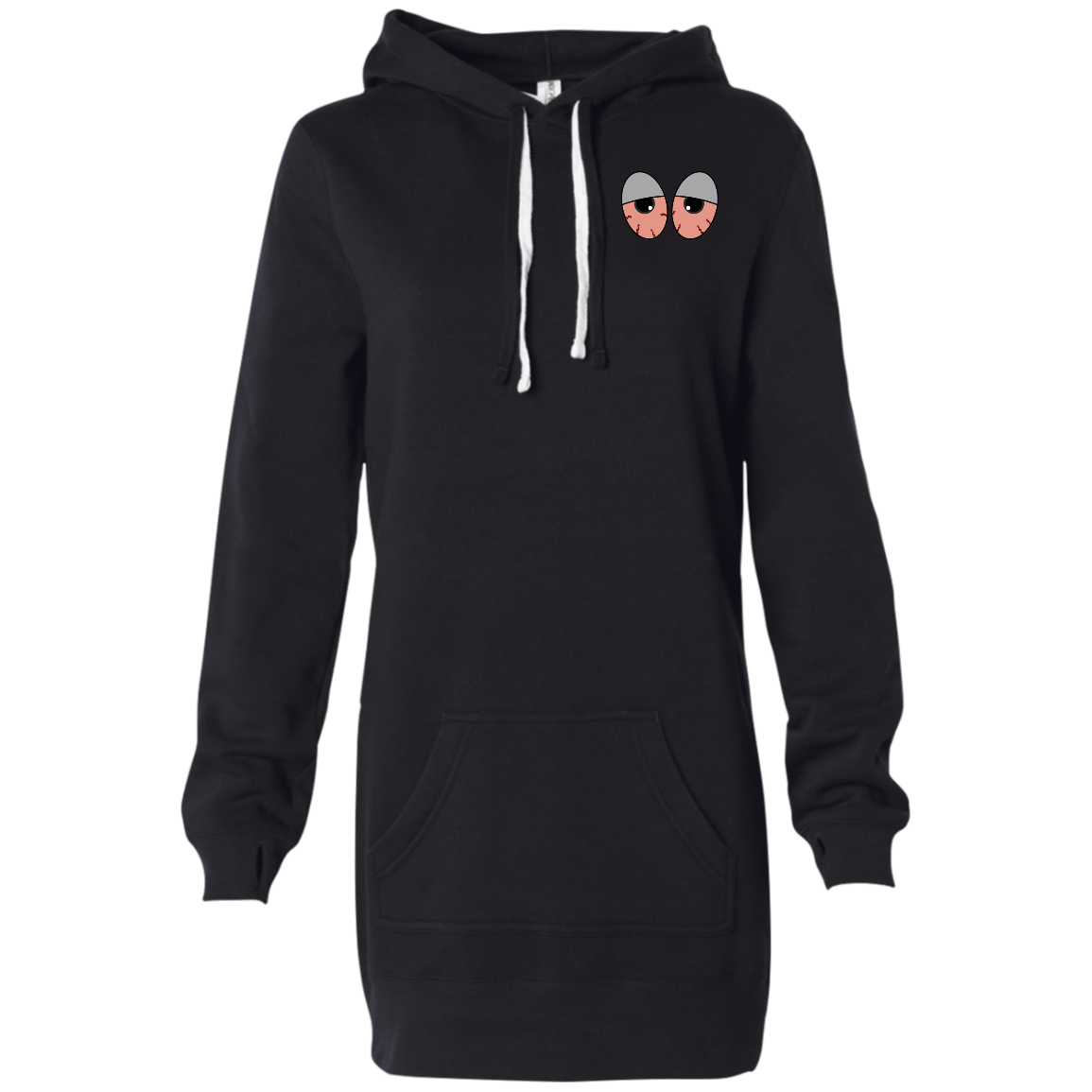 "RED EYES" Women's Hooded Pullover Dress