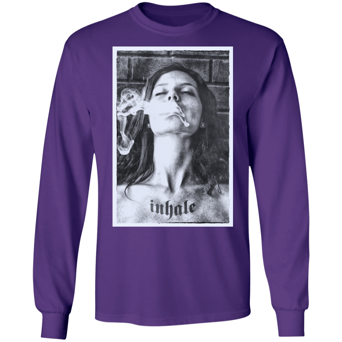 "INHALE" LS Ultra Cotton T-Shirt