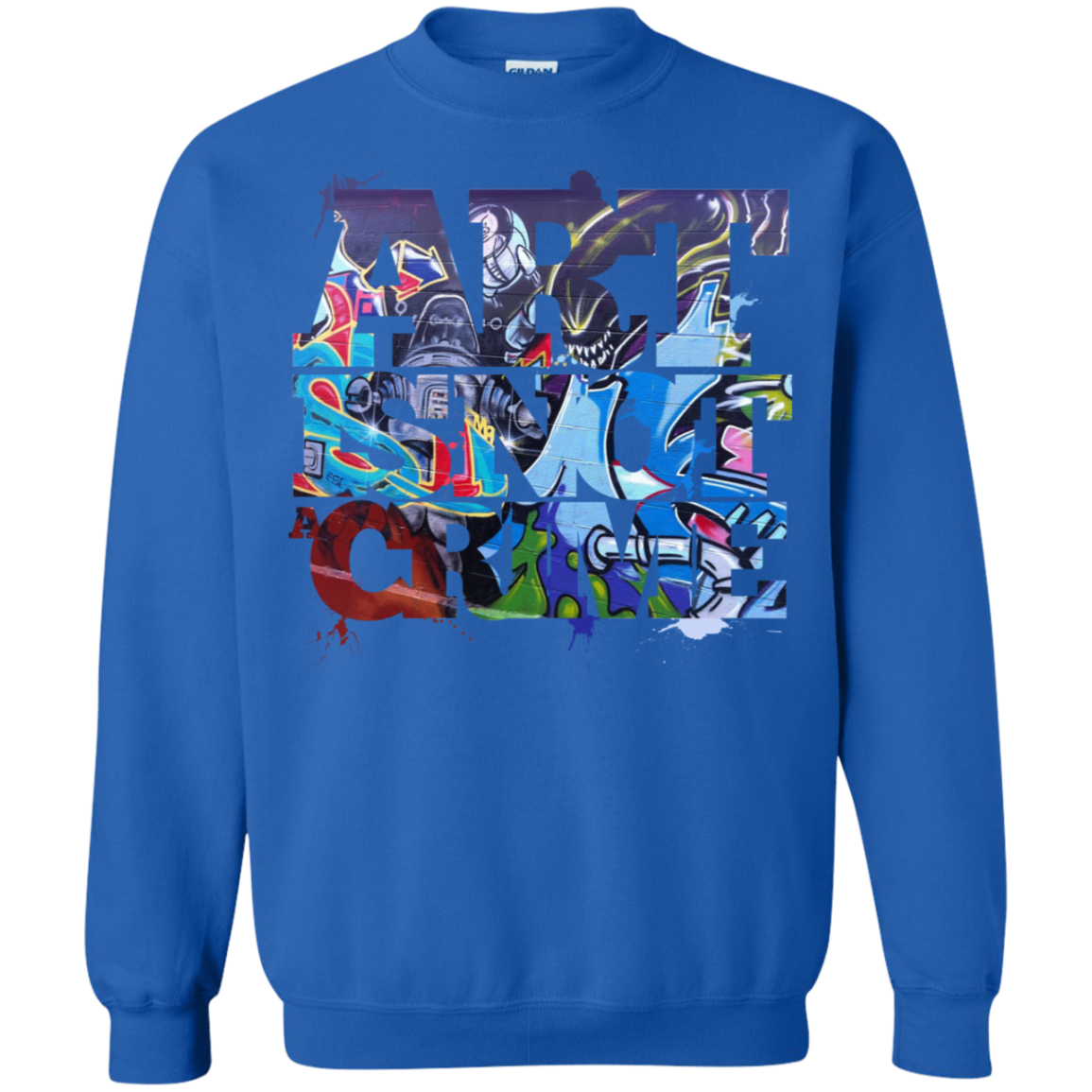 "NOT A CRIME" Crewneck Pullover Sweatshirt  8 oz.