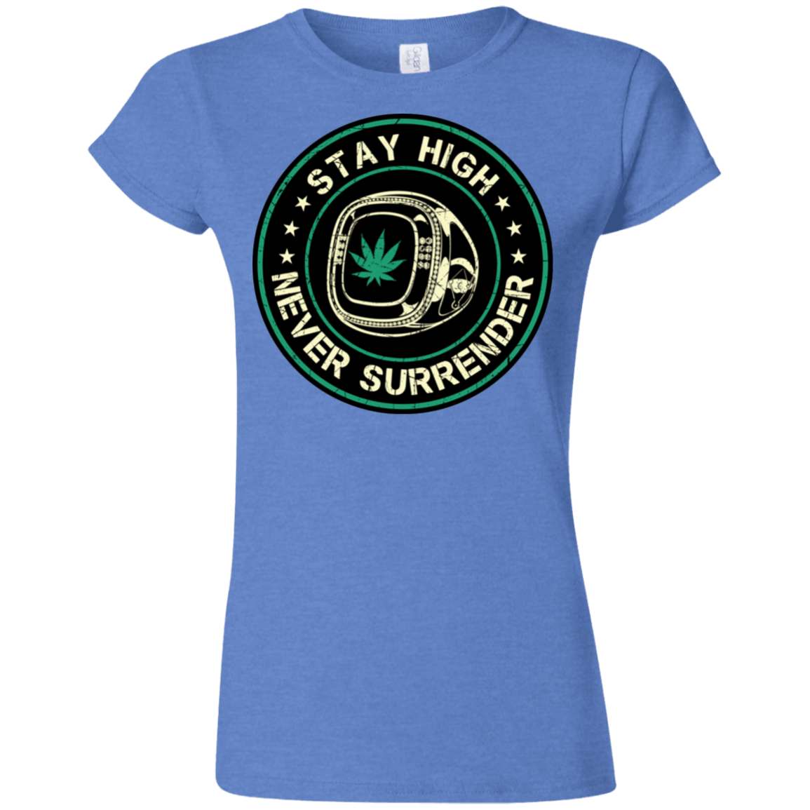 "NEVER SURRENDER" Softstyle Ladies' T-Shirt