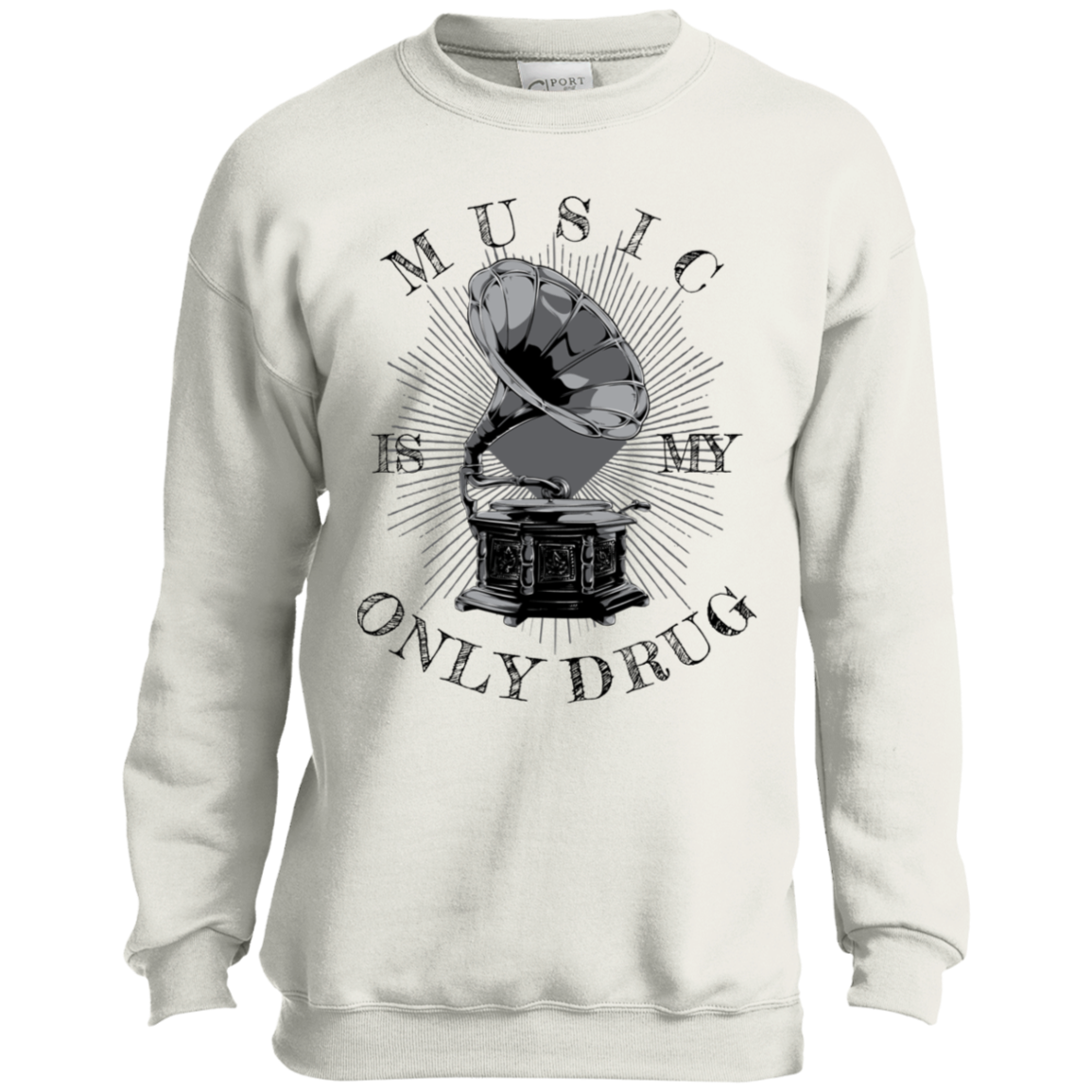 "MUSIC" Youth Crewneck Sweatshirt