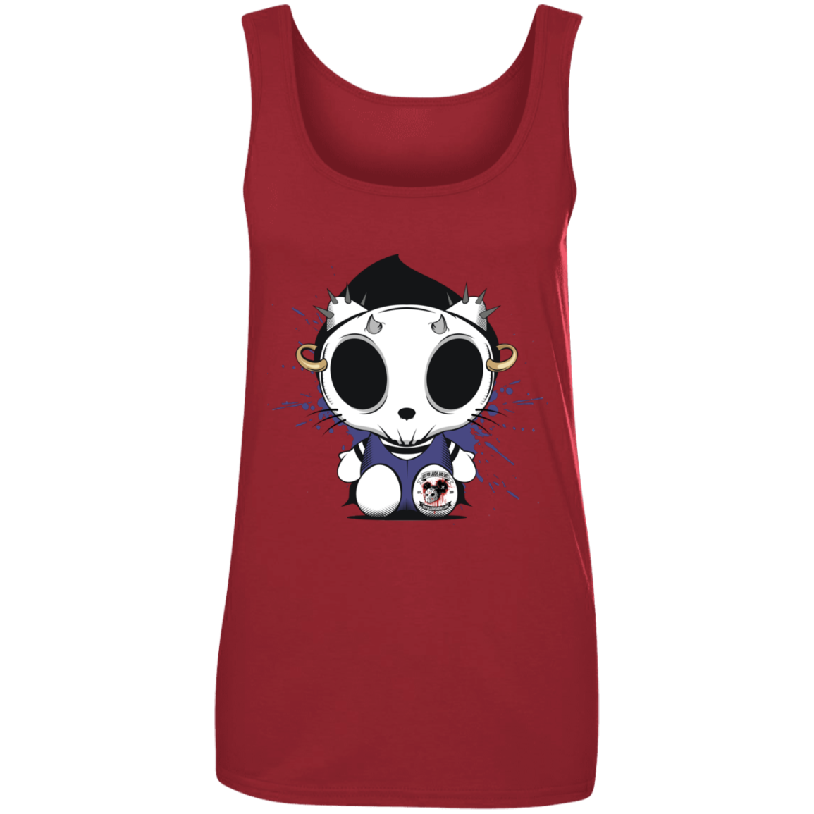 "KITTY SKULL" Ladies' 100% Ringspun Cotton Tank Top